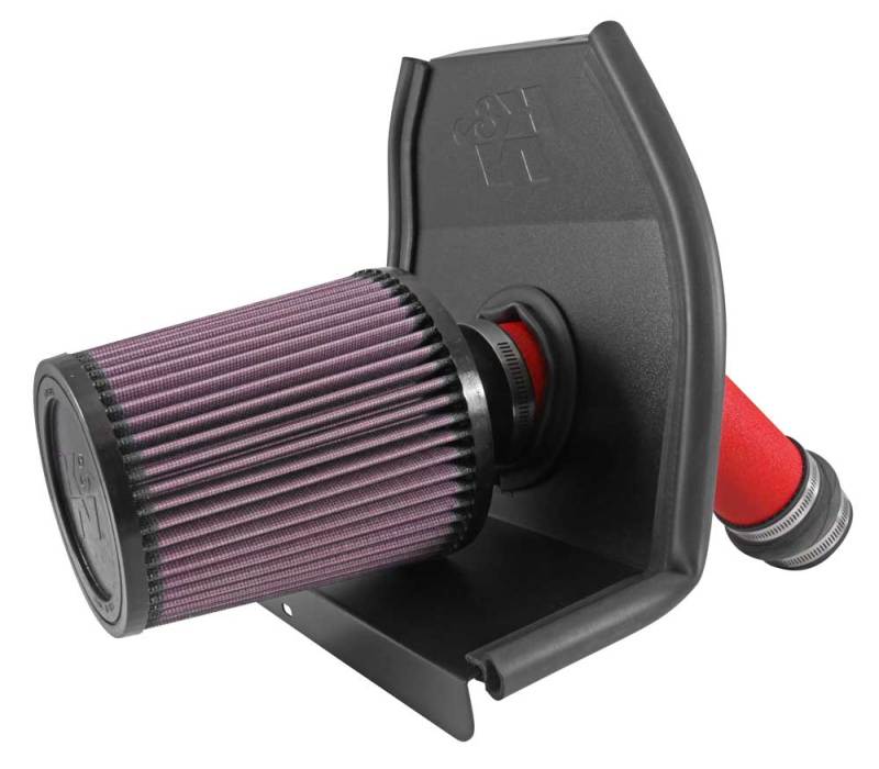 Subaru WRX STI Performance Air Intake - K&N Engineering - Typhoon Short Ram - Red - 2015